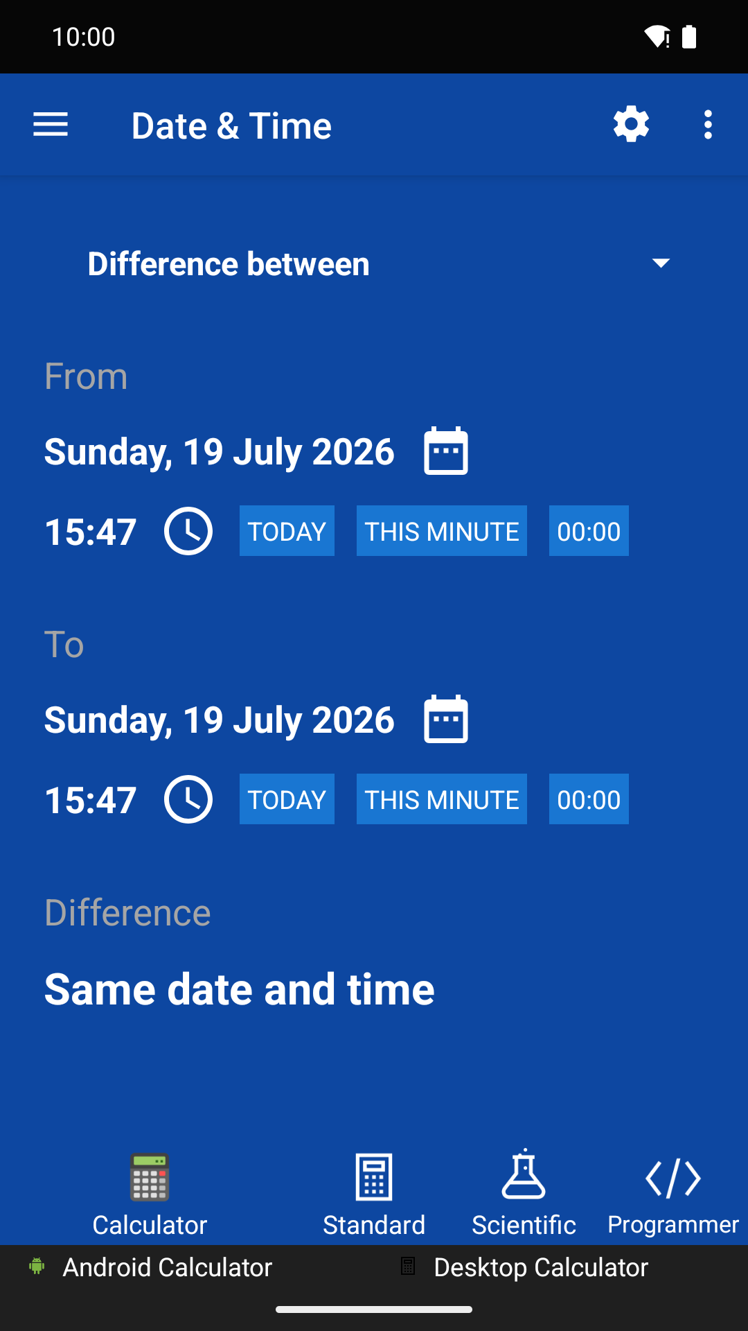 Calculator 10 date and time calculator