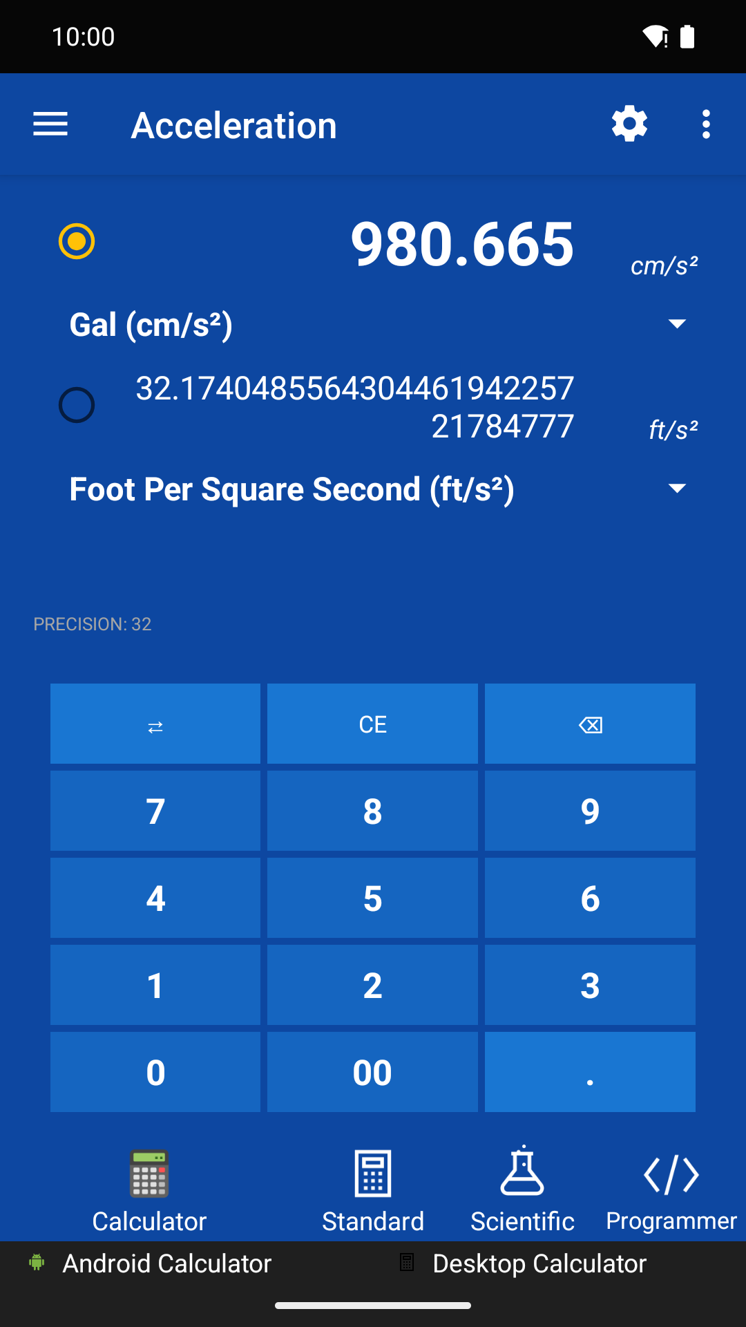 Calculator 10 unit converter